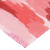 赤いピンクの抽象芸術ブラシストロークパターン テーブルクロス (アングル)