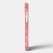 赤いピンクの水カラーろうけつ染めとイニシャル Case-Mate iPhoneケース (裏面 / 左)