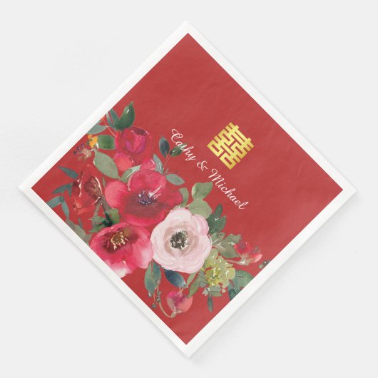 赤いピンクの水色のフローラモダンの2倍の幸せ (コーナー)