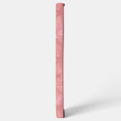 赤いピンクの水色モノグラム名 SAMSUNG GALAXYケース (左側面)