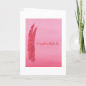 赤いピンクの羽の結婚式の招待状 招待状 (裏面)