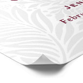 赤いピンクの花の写真メモリアル葬儀看板 ポスター (角)