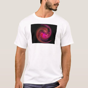 赤いピンクの赤紫の軽い渦 Tシャツ