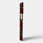 赤いピンクの1本の線の抽象芸術図形の大文字と小文字を区別 Case-Mate iPhoneケース (裏面 / 右)