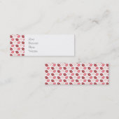 赤いピンクは私にキスの唇のバレンタインデーのギフト接吻します スキニー名刺 (正面/裏面)