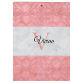 赤いピンクろうけつ染めと灰色の水モノグラムの色 クリップボード (裏面)