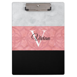 赤いピンクろうけつ染めと灰色の水モノグラムの色 クリップボード