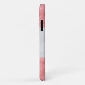 赤いピンクろうけつ染めと灰色の水モノグラムの色 Case-Mate iPhoneケース (裏面/右)