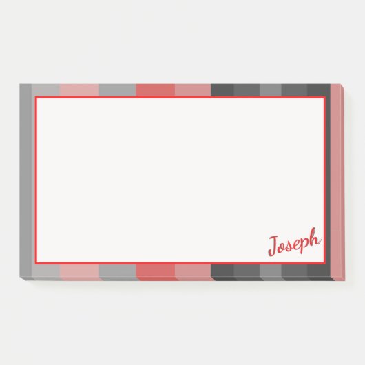 赤いピンクスとグレー ポストイット (正面)