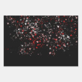 赤いピンク色に輝く ラッピングペーパーシート (正面3)