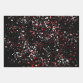 赤いピンク色に輝く ラッピングペーパーシート (正面2)