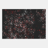 赤いピンク色に輝く ラッピングペーパーシート (正面)