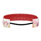 赤いピンク色の紫色の黄色い花 アスレチックヘッドバンド (裏面)