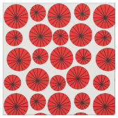 赤いピンホイール ファブリック (クローズアップ)