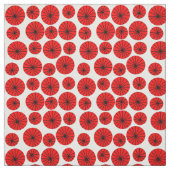 赤いピンホイール ファブリック (見本)