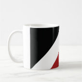 赤いピーク旗のコーヒー・マグ コーヒーマグカップ (左)