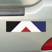 赤いピーク旗のバンパーステッカー バンパーステッカー (車上)