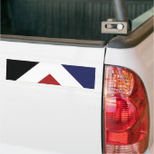 赤いピーク旗のバンパーステッカー バンパーステッカー (トラック上)