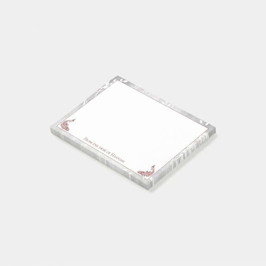 赤いピーコックのメモ ポストイット (アングル)