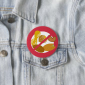 赤いピーナツ木のナットの自由なナットのアレルギーの子供 缶バッジ (インサイチュ)