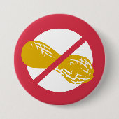 赤いピーナツ自由なナットのアレルギーの子供 缶バッジ (正面)