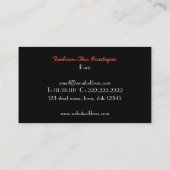 赤いファッションシューパターン 名刺 (裏面)