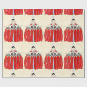 赤いファッション衣装デザイナーのメイクアップアーティスト ラッピングペーパー (フラット)