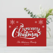 赤いファミリー名と年のはがき シーズンカード (スタンド正面)