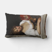 赤いファンの女性（Eugene de Blaas著） ランバークッション (裏面)