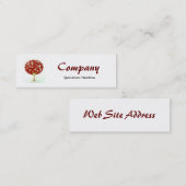 赤いファンの細い名刺 スキニー名刺 (正面/裏面)