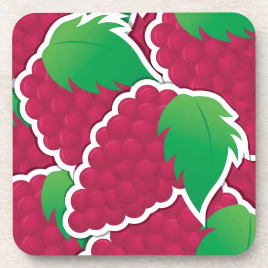 赤いファンキーぶどう コースター (正面)