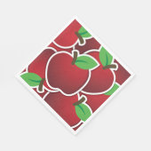 赤いファンキーリンゴ スタンダードランチョンナプキン (角)