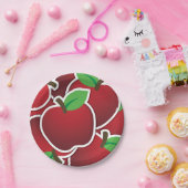 赤いファンキーリンゴ ペーパープレート (パーティー)