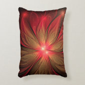 赤いファンシーのフラクタル花 アクセントクッション (正面(垂直))