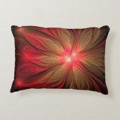 赤いファンシーのフラクタル花 アクセントクッション (裏面)