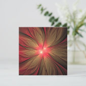 赤いファンシーのフラクタル花 アドバイスカード (スタンド正面)