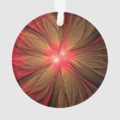 赤いファンシーのフラクタル花 オーナメント (裏面)