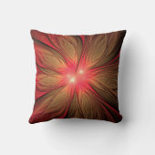 赤いファンシーのフラクタル花 クッション (裏面)