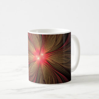 赤いファンシーのフラクタル花 コーヒーマグカップ