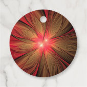 赤いファンシーのフラクタル花 フェイバータグ (裏面)