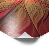 赤いファンシーのフラクタル花 フォトプリント            (角)