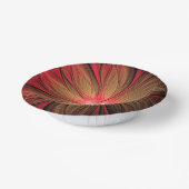 赤いファンシーのフラクタル花 ペーパーボウル (傾斜あり)