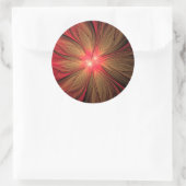 赤いファンシーのフラクタル花 ラウンドシール (バッグ)