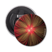 赤いファンシーのフラクタル花 栓抜き (正面)