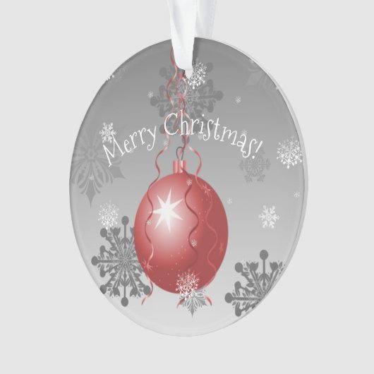 赤いファンシークリスマス オーナメント (正面)