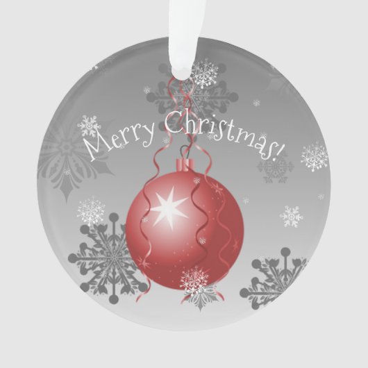 赤いファンシークリスマス オーナメント (正面)