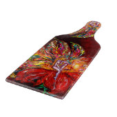 赤いファンタジー板の火の妖精 カッティングボード (角)