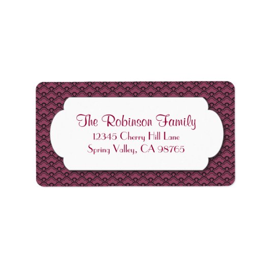 赤いファンパターン（白い枠） ラベル (正面)