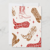 赤いファーストロデオの誕生日招待状 招待状 (裏面)