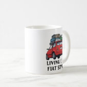 赤いフィアット車 コーヒーマグカップ (正面右)